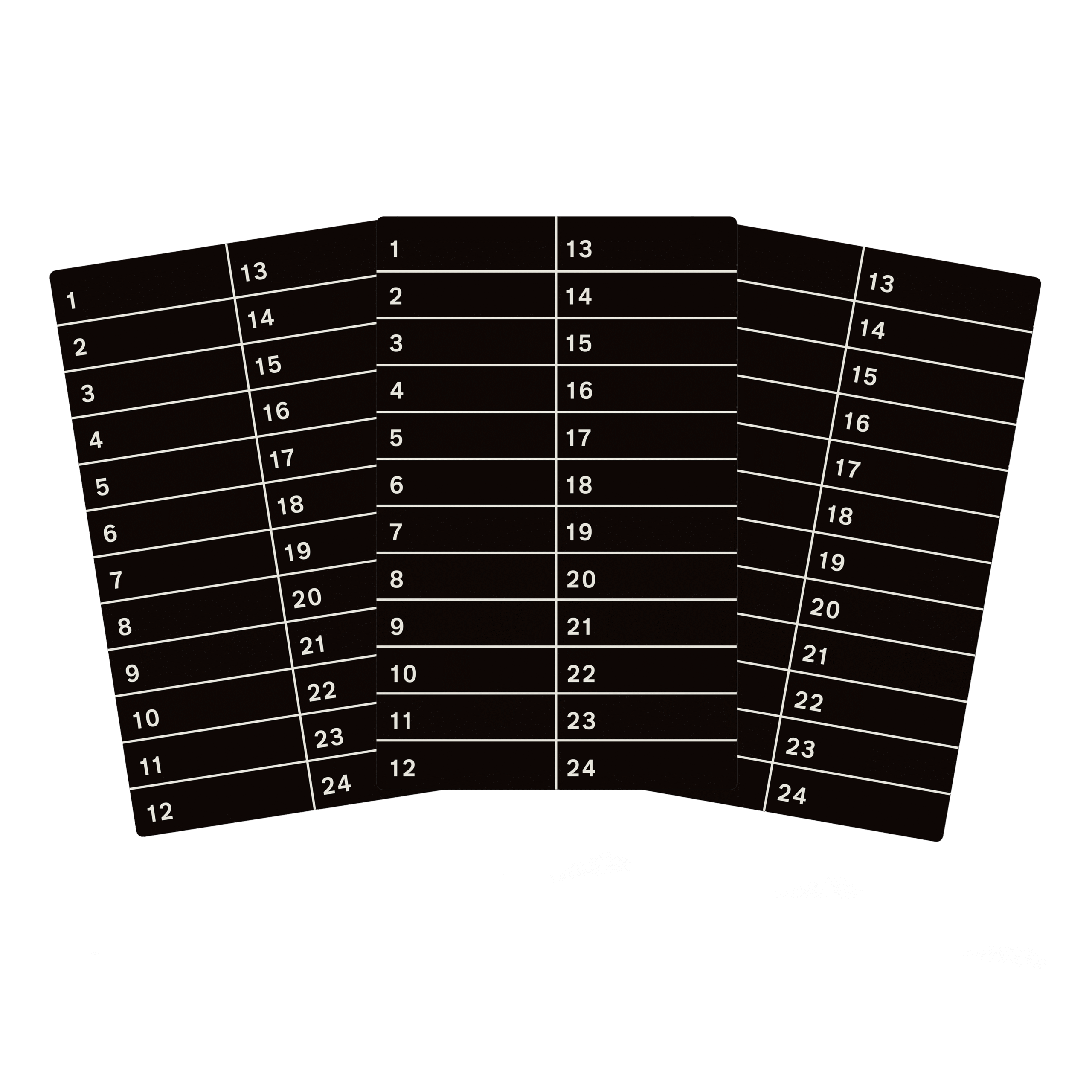 Three individual Yokis metal plates for securely recording your 24-word Bitcoin recovery phrase.